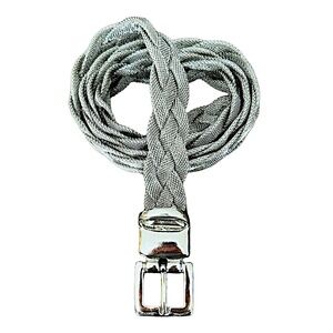 Silver Tone Women’s Braided Mesh Metal Belt ONE SIZE